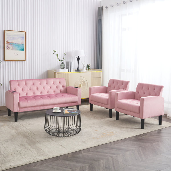Pink Living Room Sets You'll Love | Wayfair
